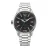 Men's silver Draken watch with steel strap Peregrine ‘Version A’ Black 42MM Automatic