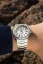 Men's silver Nivada Grenchen watch with steel strap 77 SST WHITE MK2 69014A77 With Date 38MM Automatic