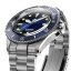 Męski srebrny zegarek NTH Watches ze stalowym paskiem Amphion Commando No Date - Blue Automatic 40MM