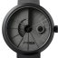 Montre 22Designstudio Watches pour hommes en noir avec élastique 4D Concrete Shadow 44MM