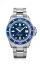 Men's silver Delma Watch with steel strap Commodore Silver / Blue 43MM Automatic