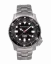 Męski srebrny zegarek Momentum Watches ze stalowym paskiem Torpedo Pro Eclipse Solar 44MM