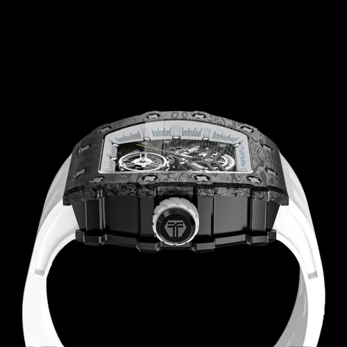 Relógio de homem Tsar Bomba Watch branco com elástico TB8208CF - Elegant White Automatic 43,5MM
