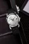 Men's silver Nivada Grenchen watch with leather strap Antarctic Spider 35012M14 35M