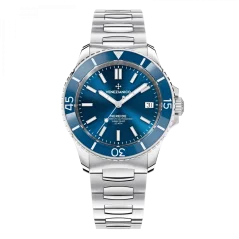 Men's Venezianico silver watch with steel strap Nereide 3121502C Blue 39MM Automatic