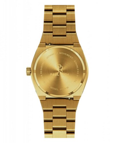 Relógio de ouro de homem Paul Rich com bracelete de aço Signature Frosted - King Jade 45MM