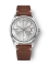 Męski srebrny zegarek Nivada Grenchen ze skórzanym paskiem Antarctic Spider 32023A02 38MM Automatic