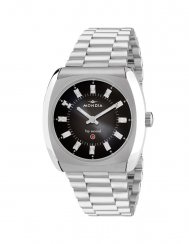 Men's silver Mondia watch with steel strap History - Silver / Black 38 MM Automatic