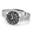 Męski srebrny zegarek Squale ze stalowym paskiem Super-Squale Arabic Numerals Black Bracelet - Silver 38MM Automatic