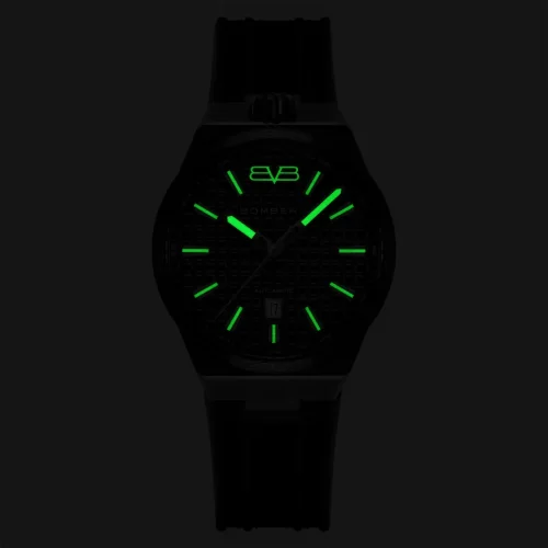 Relógio Bomberg Watches preto para homem com elástico DEEP NOIRE 43MM Automatic