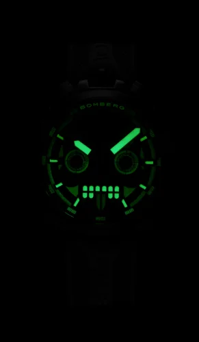 Relógio Bomberg Watches preto para homem com elástico MAYA GREEN 45MM