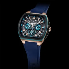 Orologio da uomo nero Ralph Christian con un braccialetto di gomma The Vector Sport - Atlantic Pulse 47MM