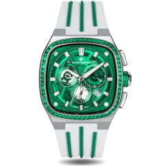 Men's silver Ralph Christian watch with a rubber band The Legacy Chrono Ice - Arctic Prism 42,5MM
