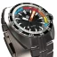 Męski srebrny zegarek NTH Watches ze stalowym paskiem DevilRay No Date - Silver / Black Automatic 43MM