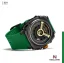 Čierne pánske hodinky Nsquare s gumovým opaskom NSQUARE NICK II Black / Green 45MM Automatic