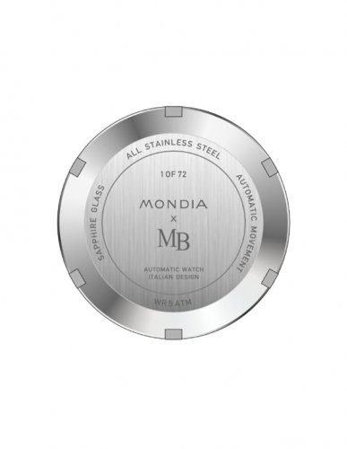 Reloj Mondia plateado para hombre con correa de acero History - Silver / Green 38 MM Automatic