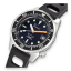 Relógio Squale prata para homens com pulseira de borracha 1521 Classic Rubber - Silver 42MM Automatic