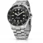 Strieborné pánske hodinky NTH Watches s oceľovým pásikom Barracuda Vintage Legends Series No Date - Black Automatic 40MM