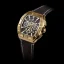 Χρυσό ανδρικό ρολόι Ralph Christian με δερμάτινο λουράκι The Intrepid Chrono - Gold 42,5MM