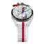 Stříbrné pánské hodinky Bomberg s gumovým páskem RACING CARBON MT 45MM