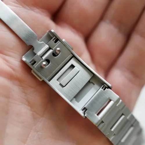 Men's silver Henryarcher Watches watch with steel strap Nordsø - Cosmic Purple Trinity Grey 40MM Automatic