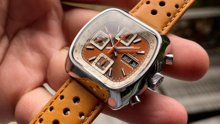 Montre Straton Watches pour homme de couleur argent avec bracelet en cuir Speciale All Brown 42MM