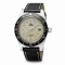 Stříbrné pánské hodinky Eza s koženým páskem 1972 Off White Leather - 40MM Automatic