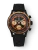 Men's black Nivada Grenchen watch with rubber strap Chronoking Mecaquartz Steel Black 87041Q01 38MM