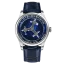 Montre OLTO-8 pour homme de couleur argent avec bracelet en cuir ROTO Ocean Blue Dial Upgraded 39MM Automatic