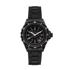 Čierne pánske hodinky Marathon Watches s ocelovým pásikom Anthracite Large Diver's (GSAR) 41MM Automatic