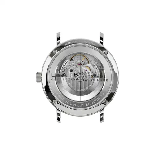 Relógio Milus Watches prata para homens com pulseira de aço LAB 01 Concrete Grey 40MM Automatic