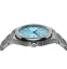 Miesten hopeinen Valuchi Watches -kello teräshihnalla Date Master - Silver Ice Blue 40MM