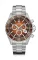 Męski srebrny zegarek Delma Watches ze stalowym paskiem Santiago Chronograph Silver Red 43MM