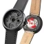 Men's black 22Designstudio Watches with leather strap Black Dragon 45MM Automatic