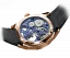 Goldene Herrenuhr Agelocer Watches mit Gummiband Tourbillon Rainbow Series Black / Blue 42MM