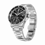 Zilver herenhorloge van Venezianico met stalen band Nereide 3121504C Black 39MM Automatic