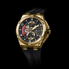 Men's gold Ralph Christian watch with a rubber band The Apex Chrono - Luxe Black 46MM