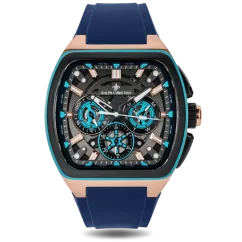Orologio da uomo nero Ralph Christian con un braccialetto di gomma The Vector Sport - Atlantic Pulse 47MM
