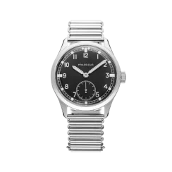 Męski srebrny zegarek Praesidus ze stalowym paskiem DD-45 Factory Fresh 38MM Automatic