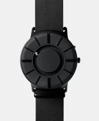 Men's black Eone watch with leather strap Bradley Apex Leather - Black 40MM