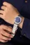 Montre Nivada Grenchen pour homme de couleur argent avec bracelet en caoutchouc F77 LAPIS LAZULI 68009A77 37MM Automatic