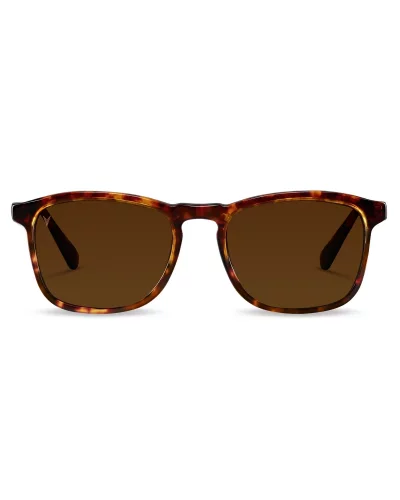 Brązowe męskie okulary przeciwsłoneczne Vincero The Midway - Whiskey Tortoise