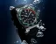 Zilverkleurig herenhorloge van Paul Rich met een rubberen band Aquacarbon Pro Horizon Blue - Aventurine 43MM