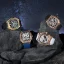 Zlaté pánské hodinky Ralph Christian s gumovým páskem The Equinox Chrono - Golden Eclipse 47MM