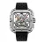 Men's silver CIGA Design watch with rubber strap Series X Gorilla Silver / Red 44MM Automatic