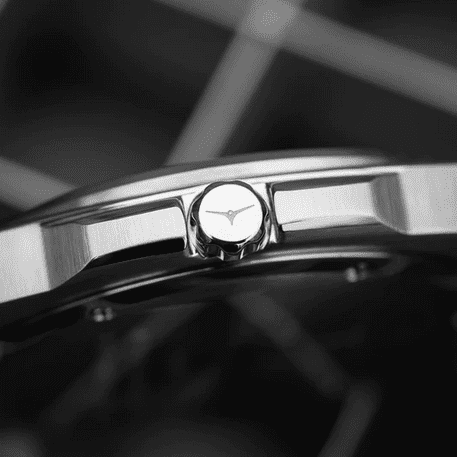 Silberne Zinvo Watches Herrenuhren mit Stahlband Rival - Oasis Silver 44MM