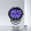 Męski srebrny zegarek Henryarcher Watches ze stalowym paskiem Nordsø - Cosmic Purple Trinity Grey 40MM Automatic