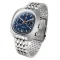 Zilveren herenhorloge van Straton Watches met stalen riem Comp Driver Blue 42MM