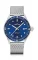 Stříbrné pánské hodinky Delma s ocelovým páskem Cayman Silver / Blue 42MM Automatic