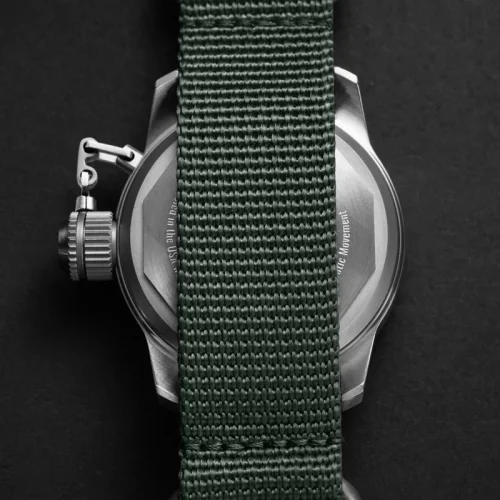 Relógio Praesidus prata para homem com pulseira de nylon A-5 UDT: OG-107 NATO 38MM Automatic